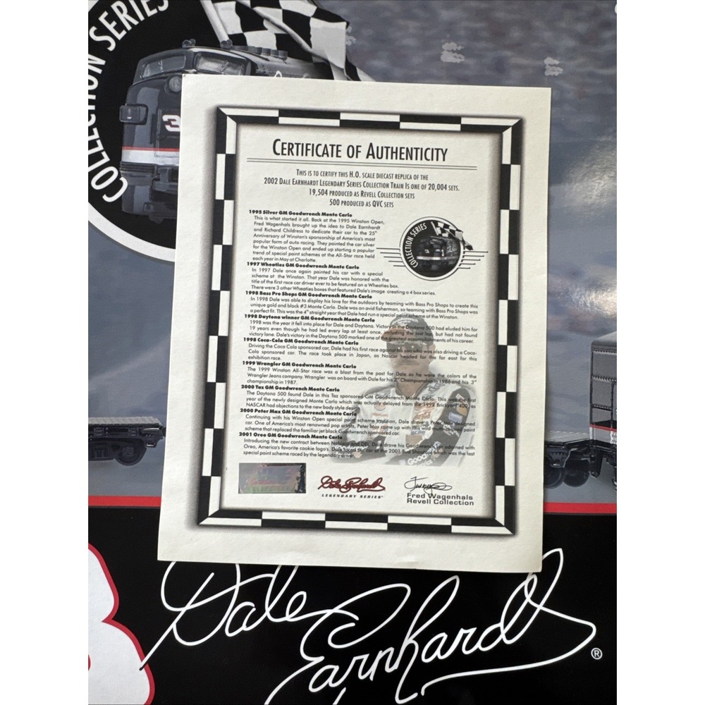 Revell Collection Dale Earnhardt 20 Piece Train Set HO Scale 1/64 Diecast 2002 - Picture 5 of 16